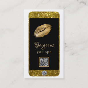 Glam Luxe QR Logotyp Photo Cell mobil diamant Visitkort