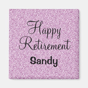 Glam Lycklig Pension Lila Glitter Gnistra Magnet