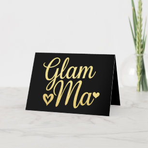 Glam Ma Hjärta Guld Mamma Mormor Morfar Mors Dag Tack Kort