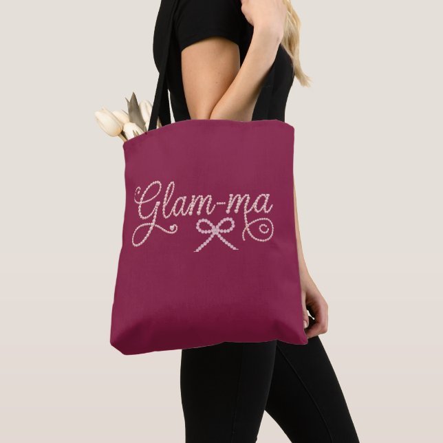Glam-ma Pärlmanus Nona Handväskor Tygkasse (Närbild)