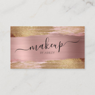 Glam Makeup Artist Ro Guld Affärskort Visitkort