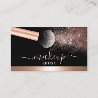 Glam Makeup Artist Salon Ro Guld Visitkort