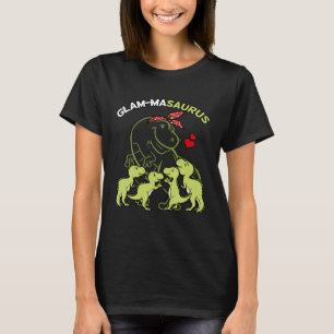 Glam-Masaurus Glam-Morsa 4 Kids Dinosaur Mors dag T Shirt