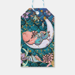 Glam Mermaid Det är en pojke Baby Shower Födelseda Presentetikett