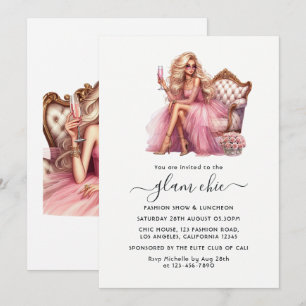 Glam Mode Show-inbjudan Inbjudningar
