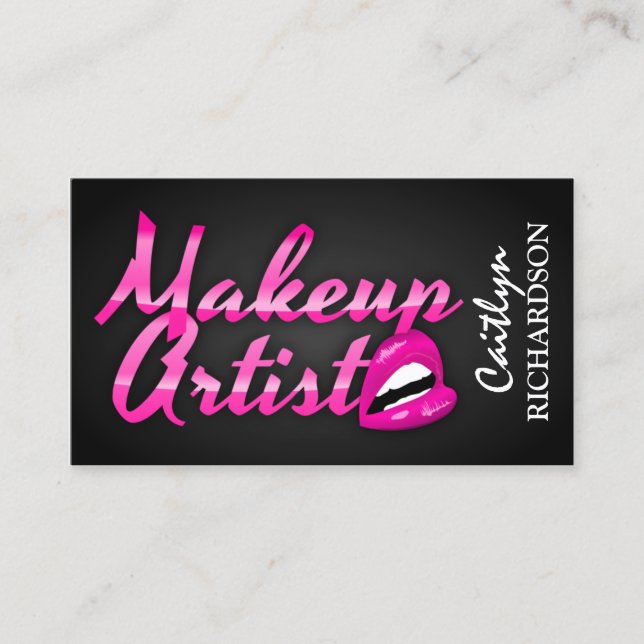 Glam Monogram Sminkartist Visitkort (Framsida)