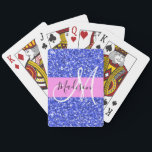 Glam Mörk blått Rosa Glitter Sparkles Namn Monogra Casinokort<br><div class="desc">Glam mörk blått/marin och rosa glitter gnistor vita monogram namn och första spelkort. Ditt eget namn och monogram är skrivna i ett skript med elegant och rosa bakgrund. Du kan ändra texten färg och teckensnittet stil och storlekt med hjälp av anpassningsalternativet. En perfekt födelsedag eller julklapp!</div>