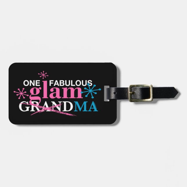 Glam mormor bagagebricka (Horisontell Framsida)