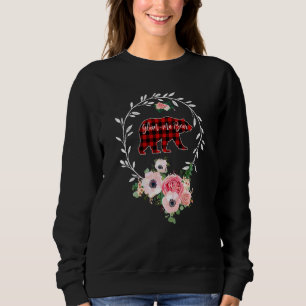 Glam Morsa Bear Julafton Familj Jul Pajama Red Pla T Shirt