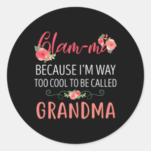 Glam-Morsa för att jag ska bli mormor Runt Klistermärke