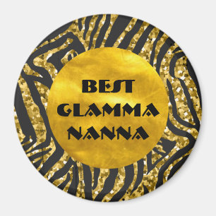 Glam-morsa, glamoral Grandma Guld Black Animal Pri Magnet