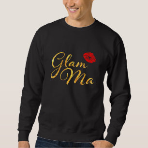 Glam Morsa Glamous Granny Nana Grandmothers Red Li Lång Ärmad Tröja