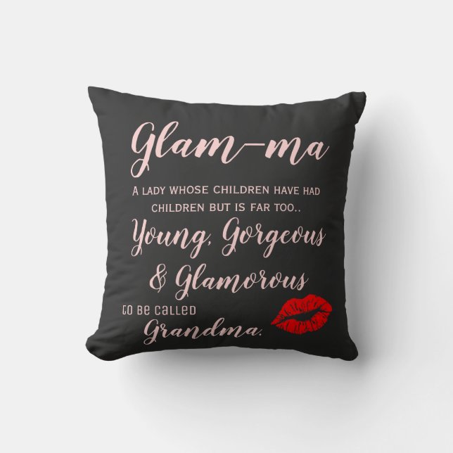 Glam-morsa Grandma christmas-gåva Kudde (Framsida)