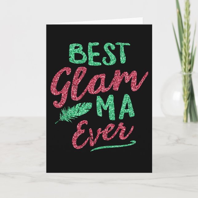 Glam-Morsa Grandma Mors dag Kort (Framsida)