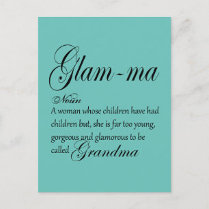 GLAM MORSA mormatdefinition Vykort