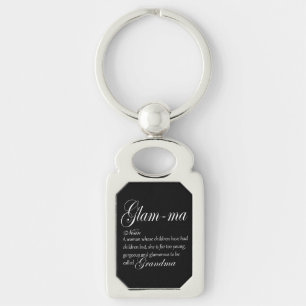 GLAM MORSAmormordefinition Rektangulärt Silverfärgad Nyckelring