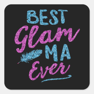 Glam-Morsor mormormors dag Fyrkantigt Klistermärke