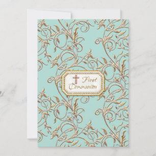 Glam Old Hollywood ReEmergency Kor First Communion Inbjudningar