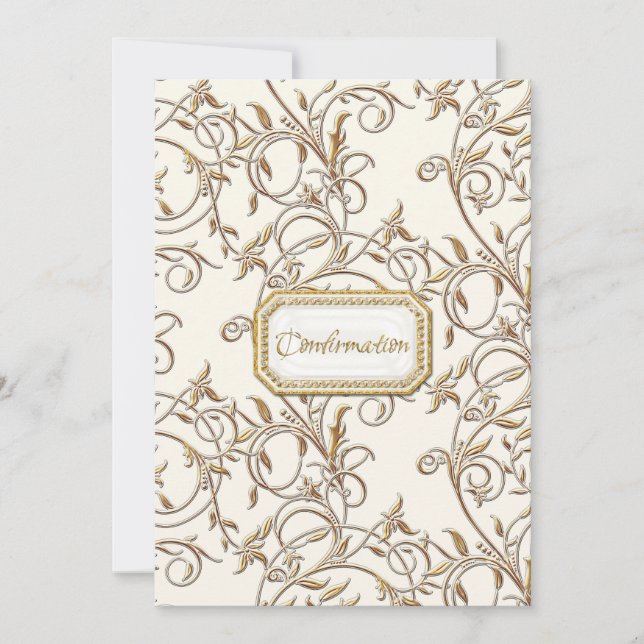 Glam Old Hollywood Regency Girl Kor Bekräftelse Inbjudningar (Framsida)