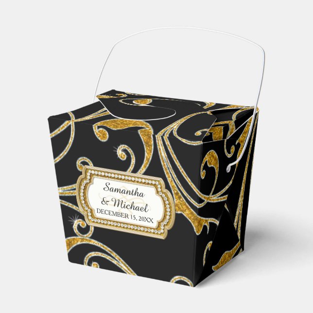 Glam Old Hollywood Reisy Tie Presentaskar (Framsidan Sidan)