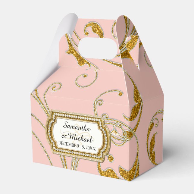 Glam Old Hollywood Reisy Tie Presentaskar (Framsidan Sidan)