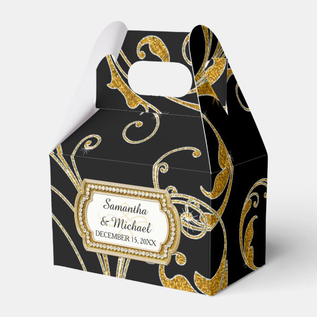 Glam Old Hollywood Reisy Tie Presentaskar (Framsidan Sidan)