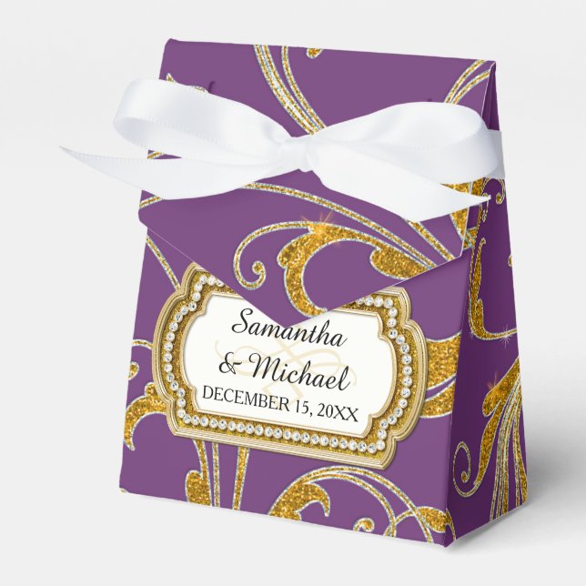 Glam Old Hollywood Reisy Tie Presentaskar (Framsidan Sidan)