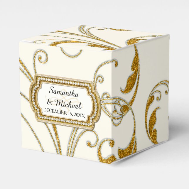 Glam Old Hollywood Reisy Tie Presentaskar (Framsidan Sidan)