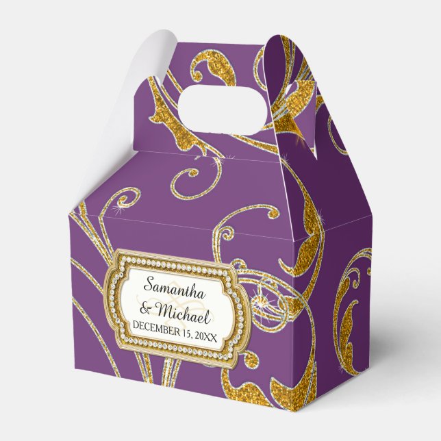 Glam Old Hollywood Reisy Tie Presentaskar (Framsidan Sidan)