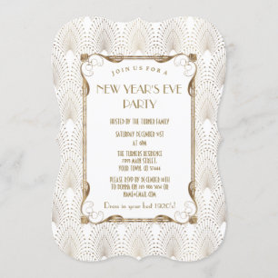 Glam Old Hollywood Underbar Gatsby New Year Party Inbjudningar