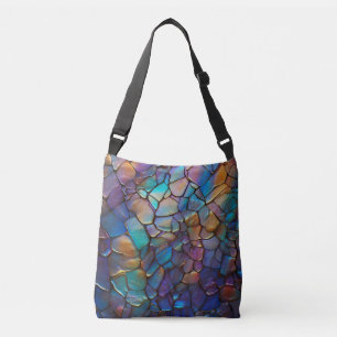 Glam Opal Gemstone-färgat glas Mönster Axelväska