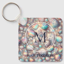 Glam Opal Leopard Print Girly Keychain Nyckelring