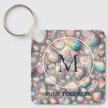 Glam Opal Leopard Print Tjej Nyckelring