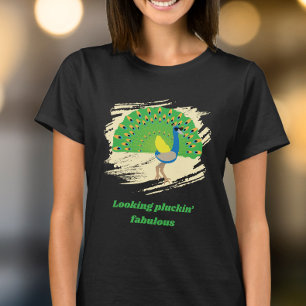 Glam Påfågel Puns-design T Shirt