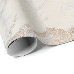 Glam Parly Ivory Silver White Marble Glam Presentpapper<br><div class="desc">Minimalism och elegance Glam och Chic Delikat Wrapping Papper</div>