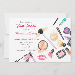 Glam Party Birthday-inbjudan Inbjudningar