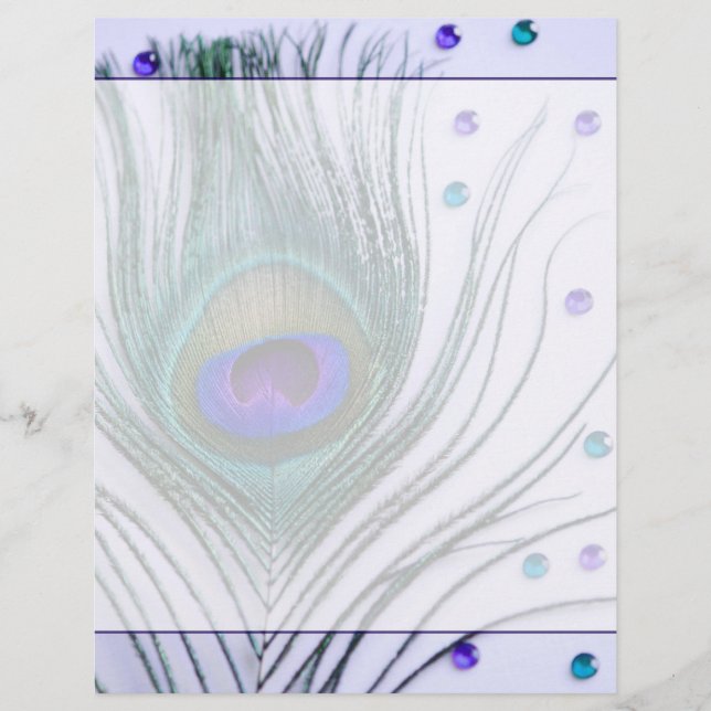 Glam Peacock Feather Lila (Framsida)