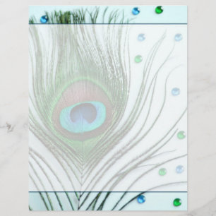 Glam Peacock Feather Teal