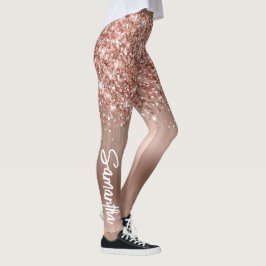 Glam-penselskriptet Ro Guld Namn Leggings