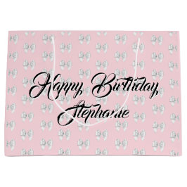 Glam Pink Anpassat Namn Tiffany Tema Vit Slinga