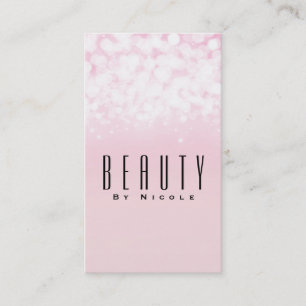 Glam Pink Chic Bokeh Glamour Ljus Modern Visitkort