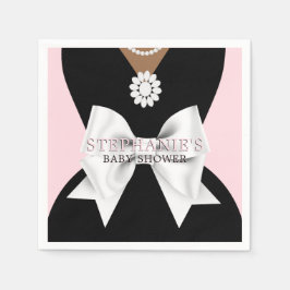 Glam Pink Etisk Fancy Tema Baby Shower Pappersservett