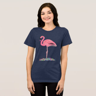 Glam Pink Hanukkah flamingo beach T Shirt