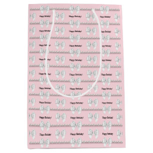 Glam Pink Tiffany Tema Bougie Grattis på födelseda