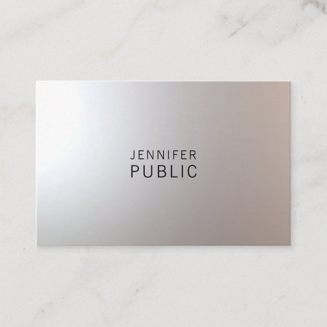 Glam Plain Kreativ - minimalistisk Professionell Visitkort (Framsida)