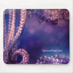 Glam Purple Glow Chic Glamour Pärlor Personlig Musmatta
