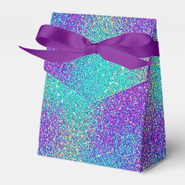 Glam Purpur Turkos Gnistrande Glittergradient Presentaskar
