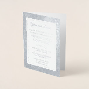 Glam Real Gold Foil 25:e Bröllop-årsdagen Folierat Kort