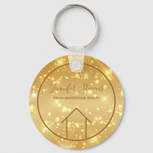 Glam Realtor Chic Anpassningsbar Real Gods Guld Gn Nyckelring