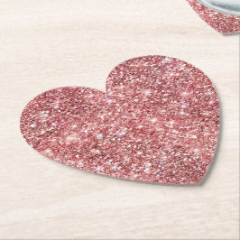 Glam Red Confetti Glitter Underlägg Papper